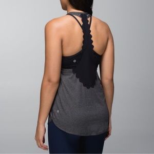 Lululemon tank top size 8 in black and gray